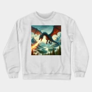 the Enchanting World of Dragon Fire: Unleashing the Power and Magic of Mythical Flames Crewneck Sweatshirt